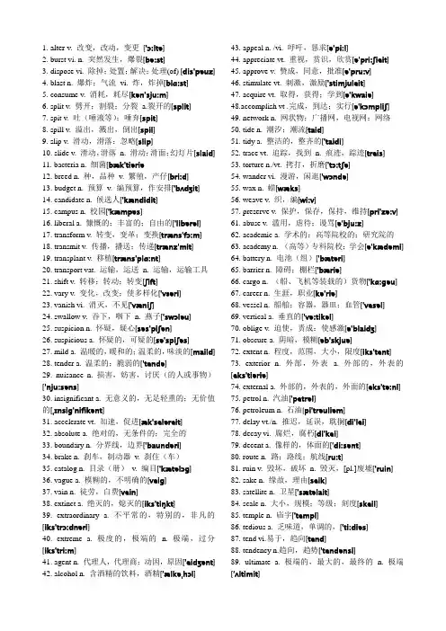 新四级700核心词汇(黑体音标版)