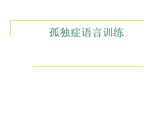 孤独症言语训练