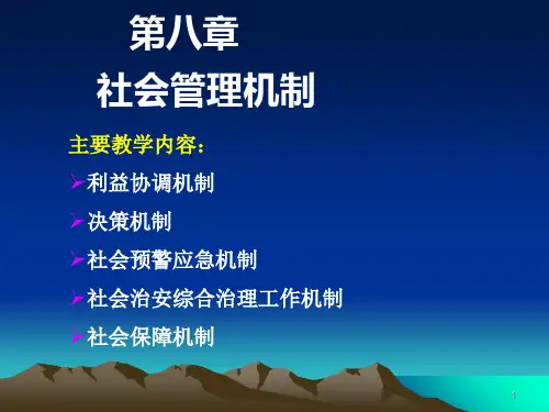 第六章社会管理体制和机制PPT课件