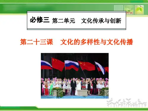 人教版高中政治必修三2.3《文化的多样性与文化传播》ppt课件1