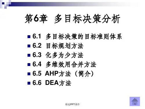 多目标决策分析ppt课件