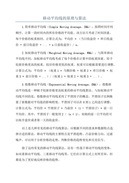 移动平均线的原理与算法