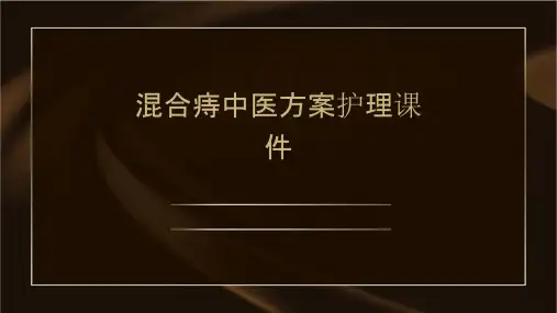 混合痔中医方案护理课件