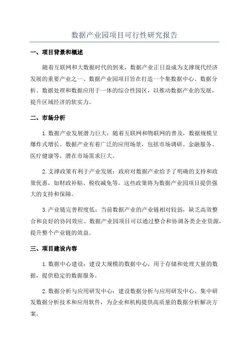 数据产业园项目可行性研究报告