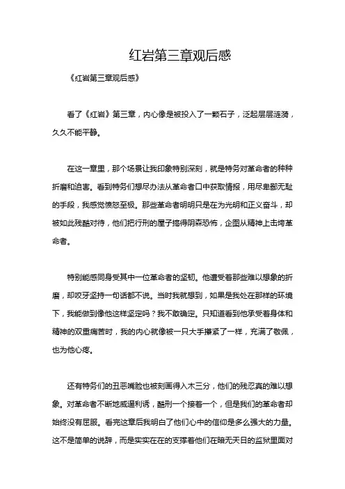 红岩第三章观后感