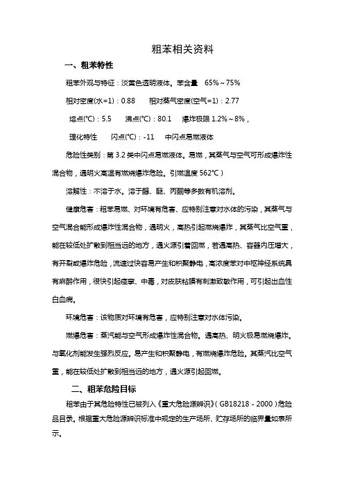 粗苯综合资料