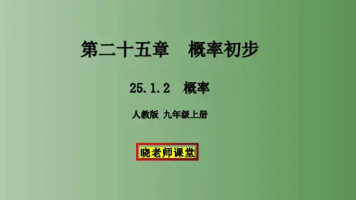 人教版九年级数学上册25.概率课件