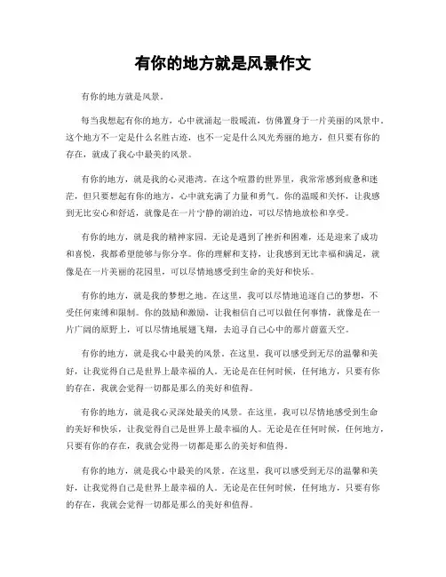 有你的地方就是风景作文