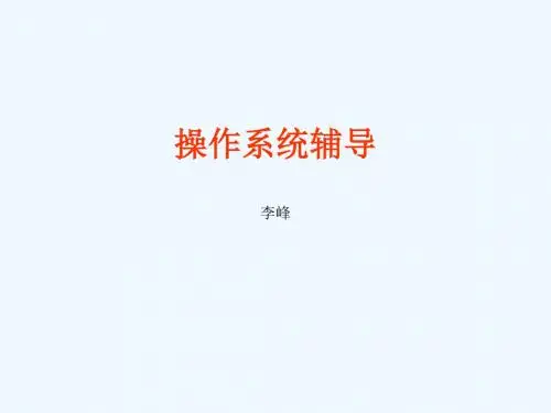 11111操作系统辅导汤子赢哲风屏汤小丹.ppt