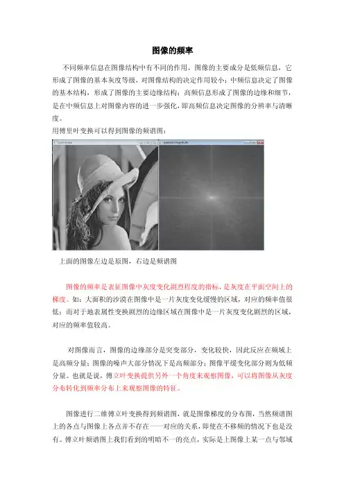 图像的频率傅里叶变换（重点）
