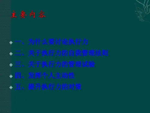 打造团队执行力PPT课件