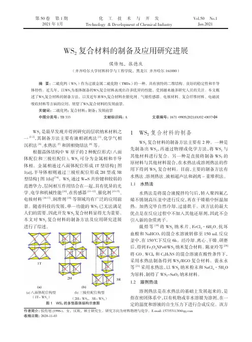 WS2复合材料的制备及应用研究进展