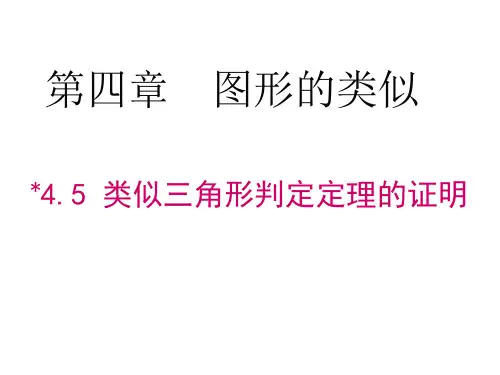 北师大版数学九年级上册相似三角形判定定理的证明课件