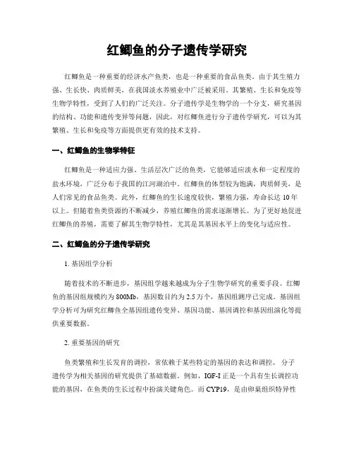 红鲫鱼的分子遗传学研究