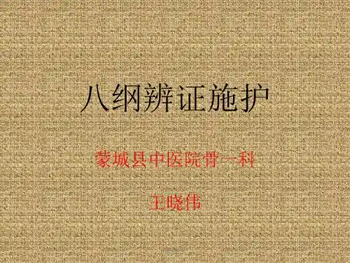 八纲辨证施护  ppt课件