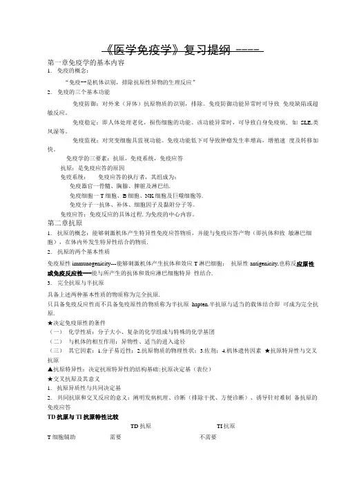 免疫学复习提纲.doc