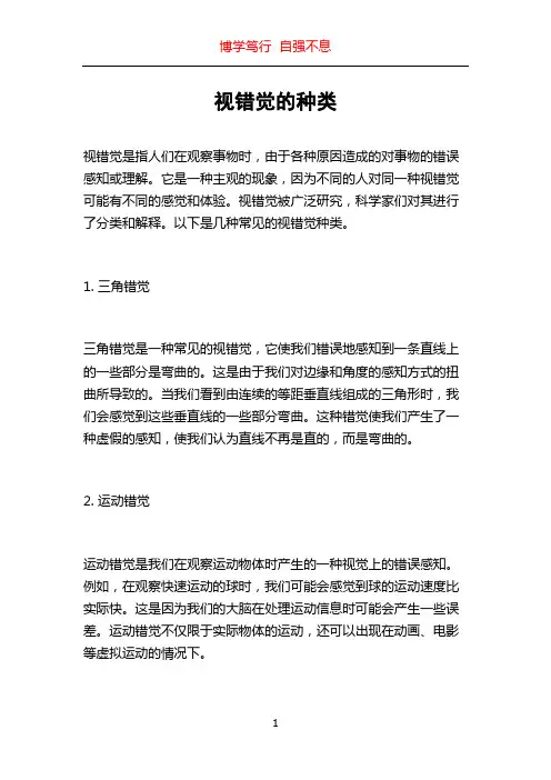 视错觉的种类