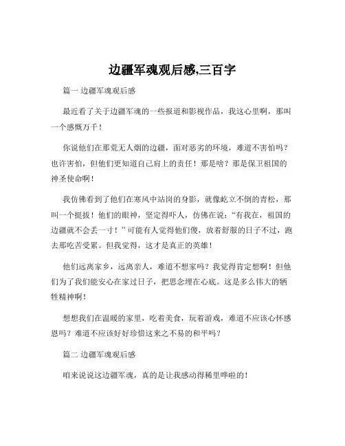 边疆军魂观后感,三百字