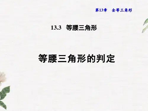 13.等腰三角形的判定PPT课件(华师大版)
