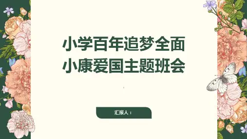 小学百年追梦全面小康爱国主题班会