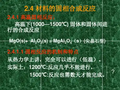 材料的固相合成