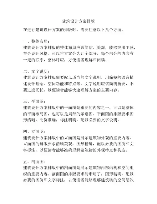 建筑设计方案排版