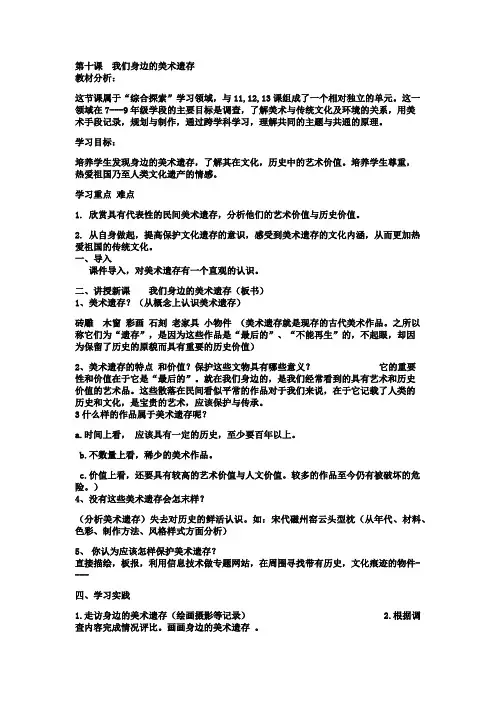 我们身边的美术遗存