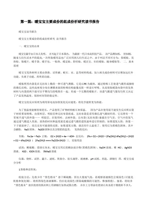 暖宝宝主要成分的组成分析研究读书报告[修改版]