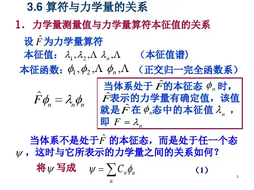 算符与力学量的关系_第三章
