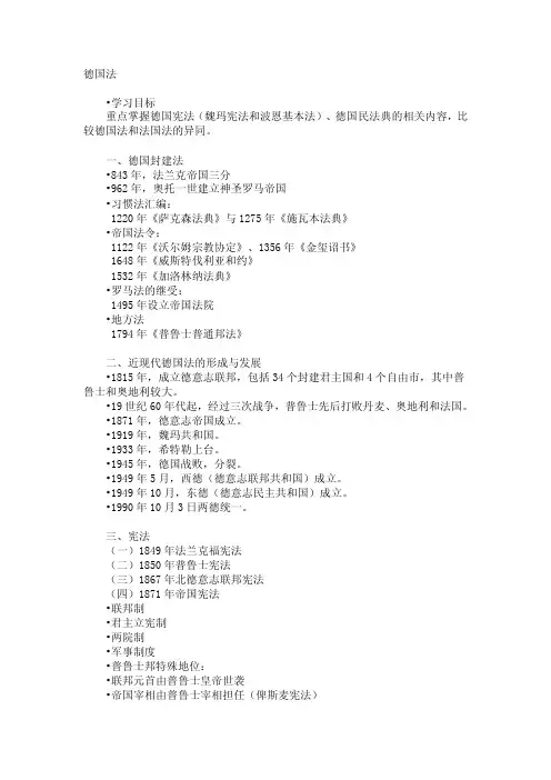 德国法——精选推荐