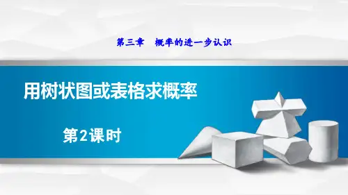 《用树状图或表格求概率》概率的进一步认识PPT赏析(第2课时)教学课件