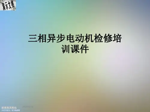 三相异步电动机检修培训课件