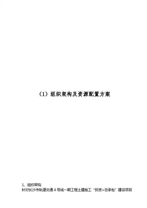 (1)组织架构及资源配置方案