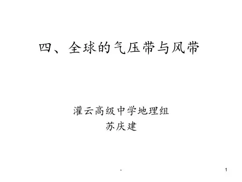高一地理全球的气压带与风带PPT课件