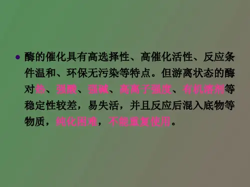 酶和细胞的固定化