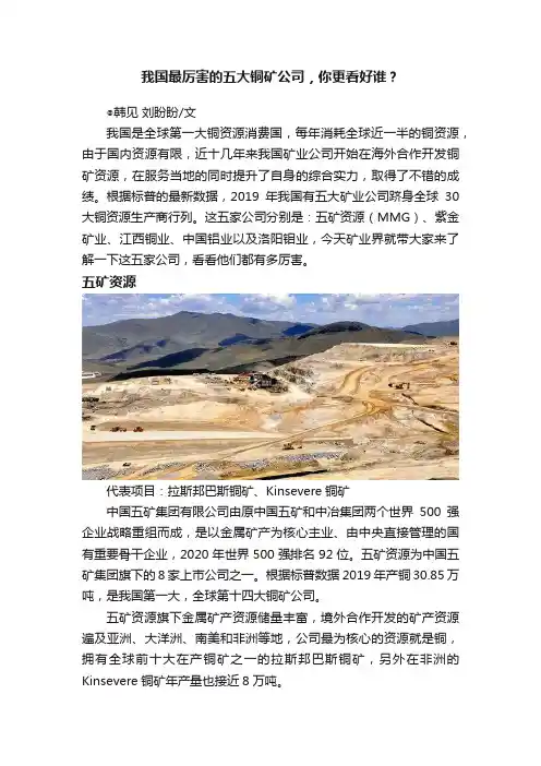 我国最厉害的五大铜矿公司，你更看好谁？