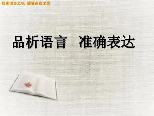 语言品析PPT课件