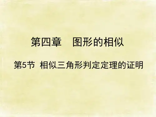 最新北师大版数学九上《相似三角形判定定理的证明》课件