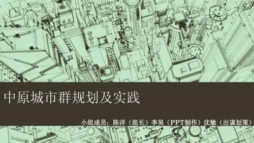 中原城市群规划及实践