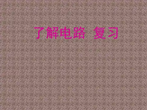 了解电路复习课课件 新课标沪科版九年级物理
