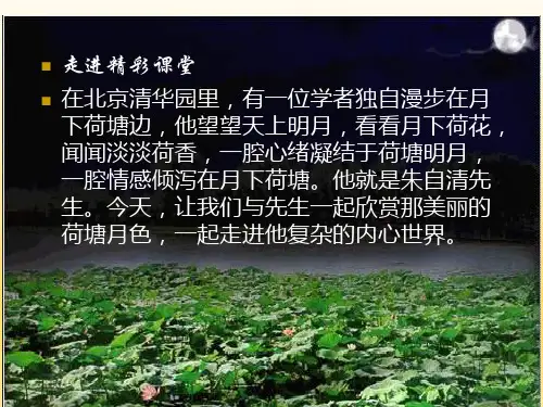 荷塘月色 人教版高中语文必修二课件(共19张PPT)