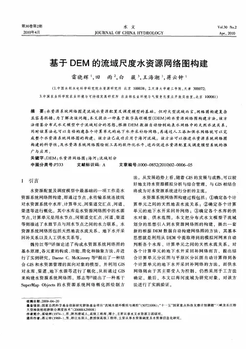 基于DEM的流域尺度水资源网络图构建