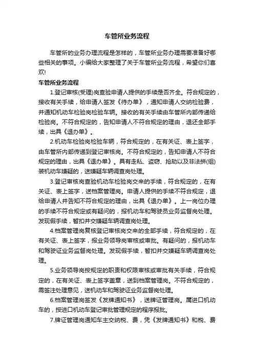 车管所业务流程
