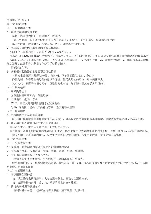 中国美术史 笔记