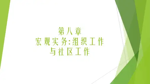 人民大2024社会工作实务(第三版)PPT第八章 宏观实务： 组织工作与社区工作