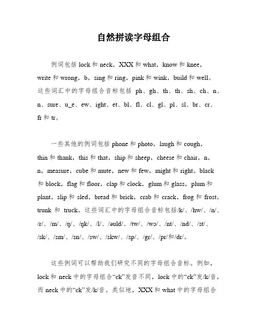 自然拼读字母组合
