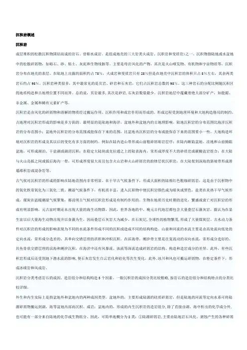 岩石学 沉积岩 超完整总结