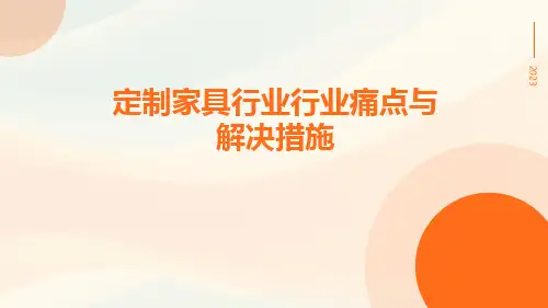 定制家具行业行业痛点与解决措施ppt