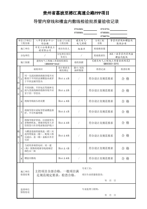 导管内穿线盒槽盒内敷线