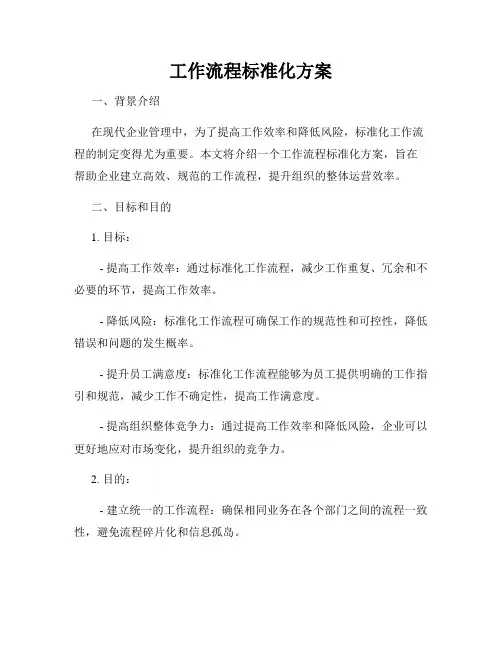 工作流程标准化方案